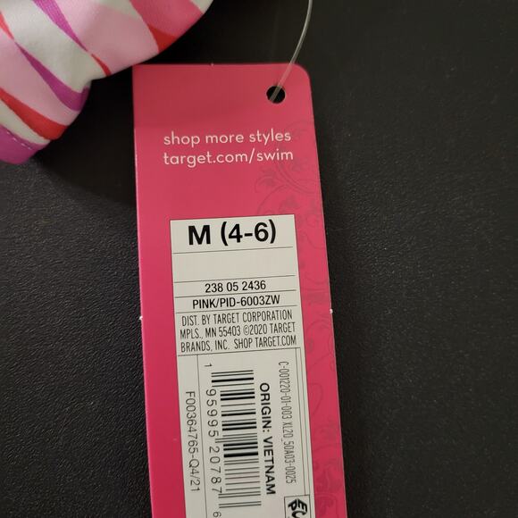 NWT Xhilaration Pink Purple Bikini Swim Top - Size M - Picture 5 of 5